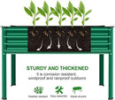 Land Guard Galvanized Large Metal Raised Garden Bed with Legs for Vegetables (Green) by GreenHaven Gardens