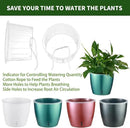 Self Watering Pots for Indoor Plants, 6-Pack 5'' Self Watering Planter with Drainage Holes, Small African Violet Pots with Water Indicator, Clear Wick Orchid Pot, Grey by CozyNest Decor