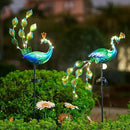 VEWOGARDEN 2 Pack Solar Stake Lights Outdoor Waterproof Metal Peacock Solar Lights for Yard Garden Patio Pathway Walkway, Blue by GreenHaven Gardens