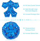 RoomyRoc Magnetic Fidget Sphere - Pentagons Magnets Balls - 12 Piece Set - Crystal Blue - Magnet Fidgets Toy - Creativity Beyond Imagination, Inspirational, Recreational, Desk Toys for Adults by TinyTreasures Baby Boutique