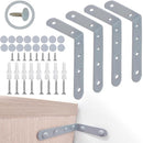 Anti Tip Furniture Anchors for Baby Pet Proofing,Furniture Wall Anchor Furniture Dresser Bookshelf Falling Prevention Device for Children (Grey) by TinyTreasures Baby Boutique