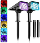 T-SUNUS Christmas Solar Spot Lights Color Outdoor, Solar Powered Halloween Landscape Spotlights IP65 Waterproof 2-in-1 Landscaping Wall Light for Flag Yard Garden Driveway Porch Walkway Pool Patio by GreenHaven Gardens