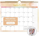 Calendar 2025-2027 22 Monthly Wall Calendar Runs from September 2025 until June 2027 Spiral Binding Hanging 11.5" x 14.7" Thick Paper with Julian Dates and Block for School Office（Colorful） by TinyTreasures Baby Boutique