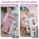 Primlect Potty Training Seat, 2-in-1 Toddler Toilet Seat with Step Stool, Ultra-Stable Potty Chair Attachment, Adjustable Seat and Step Ladder, Non-Slip Design, Splash Guard for Boys and Girls(Pink) by TinyTreasures Baby Boutique