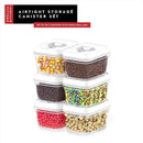 DWËLLZA KITCHEN Airtight Food Storage Containers with Lids – 6 Pieces All Same Size - Pantry Container for Spices, Candy, Nuts, Coffee and Tea, Clear Plastic BPA-Free, Keeps Food Fresh & Dry by CozyNest Decor