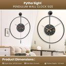 Large Modern Wall Clock,Wall Clocks for Living Room Decor,Classical Silent Metal Minimalist Walnut Dial,Big Decorative Farmhouse Pendulum Wall Clock With Walnut Pointers for Office,Dining Room by CozyNest Decor