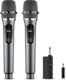 Wireless Microphone,Professional Dual Handheld Cordless Dynamic Mic System with Rechargeable Receiver,Karaoke Microphone Set for Singing, Karaoke, Wedding, DJ, Party, Speech,Church,Class Use,PA System by TinyTreasures Baby Boutique