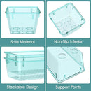 WOWBOX 25 PCS Plastic Drawer Organizer Set, 4 Sizes Desk Drawer Divider Organizers and Storage Bins for Makeup, Jewelry, Gadgets for Kitchen, Bedroom, Bathroom, Office, Sea Blue by TinyTreasures Baby Boutique
