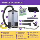 ProTeam Vacuum Backpack, ProVac FS 6 Commercial Backpack Vacuum Cleaner with HEPA Media Filtration and Small Business Kit, 6 Quart, Corded by CozyNest Decor
