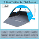 Venustas Beach Tent Sun Shelter for 3/4-5/6-7/8-10 Person, UPF 50+ UV Protection Beach Canopy, Lightweight and Easy Setup Cabana, Portable Shade Tent by TinyTreasures Baby Boutique