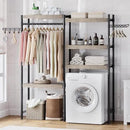 CABIHOME Heavy-Duty Laundry Shelf with Drying Racks | Space-Saving Adjustable Over-Washer Storage Organizer | 4-Tier Bathroom & Laundry Room Shelving Unit (Engineered Wood, 28") by CozyNest Decor