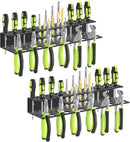 Screwdriver Holder Wall Mount,Heavy Duty Metal Utility Bit Organizer for Screw driver Pliers Drill Bits Small Tools,Screwdriver Organizer Suitable Garages Homes Workshops Sheds (54 holes 2pc) by GreenHaven Gardens