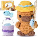MOREJMTT Crochet Kit for Beginners Animal,Crochet Animal Kits,Crocheting Kit for Starters,Learn to Crochet with Step-by-Step Video Tutorials,Beginner Crochet Kits for Adults(Platypus) by TinyTreasures Baby Boutique