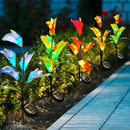 Veesee Solar Calla Lily Light, 2-Pack Solar Powered Flower Lights, Outdoor Multi-Color Changing Stake Lamp, Christmas Gift LED Yellow Calla Lily Lights for Garden Outdoor Landscape Lawn Yard by GreenHaven Gardens