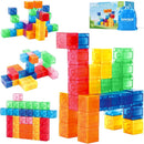 Magnetic Blocks, Magnetic Building Blocks for Toddlers 3+, Montessori Toys Preschool STEM Educational Sensory Magnet Tiles for Kids Boys and Girls Classroom Must Haves by TinyTreasures Baby Boutique