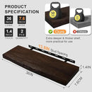 Wood Floating Shelves Set of 2, Aged Elm Wood Picture Wall Shelf, Floating Shelves for Wall for Bedroom Kitchen Bathroom Living Room (Walnut, 36 inch) by CozyNest Decor