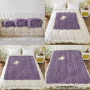 WESHIONGOO Chunky Knit Blanket Throw Knitted Throw Blankets for Couch Bed Fluffy Soft Blanket with Jumbo Chenille Yarn Thick 100% Handmade (Purple, 50"×60") by CozyNest Decor
