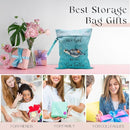 Waterproof Wet Bag for Swimsuit, Travel Beach Wet Dry Bag, Hidden Zipper Reusable Baby turtle Wet Bags, for Travel Beach Wet Swimsuits Toiletries Diapers Dirty Gym Clothes Laundry Bag by TinyTreasures Baby Boutique