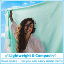 Oversized Turkish Beach Towel Blanket XXL Cotton Sandproof Towels Boho Woven Extra Large Big Sand Free Giant Throw Thick Blankets Huge Quilt XL Picnic Camping Necessities Cloud For Adult Gifts Aqua by TinyTreasures Baby Boutique