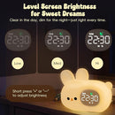 Bunny Alarm Clock with Night Light for Kids with Sleep Training and Sound Machine, Rechargeable Silicone Lamp OK to Wake Clock，Cute Animal Tabletop Lamp, Perfect Sleep Companion for Boys Girls by TinyTreasures Baby Boutique