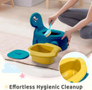 Potty Seat Baby Training Chair Boys Girls Toddler Dinosaur Comfortable children 1-5 years old Baby toilet Animal seat with lid back potty trainer (blue) by TinyTreasures Baby Boutique