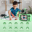 Kids Camera, Birthday Gifts for Boys and Girls Age 3-8,Video Recorder for Kids 8-12,Childrens Digital Camcorder for vlogging Portable Kids Selfie Camera with 32GB SD Card Green by TinyTreasures Baby Boutique