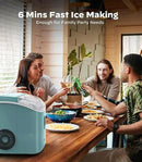 Silonn Nugget Ice Maker Countertop, Portable Pellet Ice Machine with Self-Cleaning Function, Sonic Ice Maker Produces 33lbs of Chewable Ice in 24 Hours, Ideal for Home Kitchen and Office, Green by CozyNest Decor