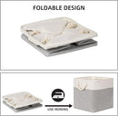Bidtakay Fabric Basket Set - Large Square Organizer Bins, 13x13, Set of 3, White & Grey by TinyTreasures Baby Boutique