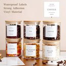 20 OZ Glass Food Storage Jars with 132 Pantry Labels Preprinted - 6 Pcs Thicken Glass Storage Containers with Airtight Bamboo Lid - Clear Kitchen Canister for Spice, Tea, Coffee, Sugar, Cookie, Candy by CozyNest Decor