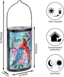Hanging Solar Lantern Outdoor Bluebird Waterproof LED Cardinal Light Decorative Tabletop Lamp for Patio Garden Yard Decor by GreenHaven Gardens