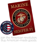 Marine Corps Burlap Garden Flag - Set with Stand Armed Forces USMC Semper Fi United State American Military Veteran Retire Official - House Banner Small Yard Gift Double-Sided Made In USA , Garden Flag 13"x 18.5" by GreenHaven Gardens