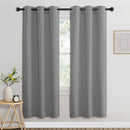 NICETOWN Blackout 72 inch Curtains for Kids Room, Grommet Room Darkening Thermal Insulated Solid Window Treatments Sound Reducing for Bedroom, 2 Panels, W37 x L72, Silver Grey by TinyTreasures Baby Boutique