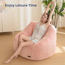 MAXYOYO Bean Bag Chair, Comfy Bean Bag Sofa with Back Support, Faux Fur Bean Bag Chair for Adults and Kids, Stuffed Floor Sofa for Living Room, Bedroom, Apartment, Pink by CozyNest Decor
