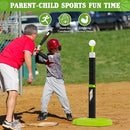 3 in 1 Toddler Basketball Hoop and Tee Ball Set for Boys: Kids Baseball Tee with Automatic Pitching Machine Adjustable Height Indoor and Outdoor Sports Toys Christmas Birthday Gifts for Boy Age 3-12 by TinyTreasures Baby Boutique