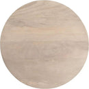 Kate and Laurel Aja Modern Round Side Table, 15 x 15 x 23, White, Decorative Modern Geometric Wood Bedroom Nightstand Table by CozyNest Decor