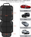 Car Seat Protector,Auto Car Seat Protectors Baby Carseat Waterproof Durable 600D Fabric for Child Baby Car Seat Mat Vehicle Pet Cover 2 Storage Pockets (1 Pack) by TinyTreasures Baby Boutique