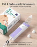 GROWNSY Nasal Aspirator for Baby, Electric Baby Nose Sucker, Automatic Nose Cleaner with Larger Suction Chamber and More Powerful Suction, Music and Light Soothing Function, Purple by TinyTreasures Baby Boutique