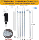 Christmas Lights Outdoor Meteor Shower Lights 24-Tube 576LEDs Snow Falling Rain Cascading Icicle Light for Xmas Tree Christmas Decorations Wedding Party Holiday Garden Decor, UL Plug Blue by CozyNest Decor