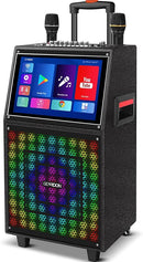 Karaoke Machine with Lyrics Display Screen for Adults, 15 Inches Tablet, Bluetooth Speaker w/ 2 Rechargeable UHF Mics, 1000W Peak Power, DJ Lights, Portable Karaoke System for Any Occasion by TinyTreasures Baby Boutique