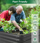 4.3x3x1 FT Raised Garden Bed with Steel Cable, Elevated PP Planter Box Stand for Gardening, Backyard Patio Ground Raised Bed for Planting Vegetables Flower Herb and Succulents, Black by GreenHaven Gardens