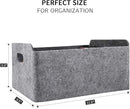 Welaxy Storage Baskets Collapsible Felt Storage bin Foldable Shelf Drawers Organizers for Kids Pet Toys magazine Books Clothes Closet Cabinet decluttering (Charcoal) by TinyTreasures Baby Boutique