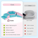 Foam Climbing Blocks for Girls Toddlers,Pink Soft Play Set Ball Pit,Climb & Crawl Foam Playset for Kids, Toddler Climber Indoor with Pad,Easy to Clean by TinyTreasures Baby Boutique