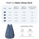 Yoofoss Baby Sleep Sack 0-6 Months, TOG 2.5 Baby Wearable Blanket with 2-Way Zipper, 100% Organic Cotton Fabric Winter Newborn Sleeping Sack, Warm Soft Comfy by TinyTreasures Baby Boutique