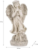 Garden Angel Figurines, Light Up Praying Angel Statues Outdoor Statue with Solar LED Lights for Patio, Lawn, Cemetary Grave Decoration, Sympathy Gift, 16.9" H by GreenHaven Gardens