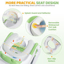 Orzbow 2-IN-1 Potty Training Seat with Step Stool, Height Adjustable Toilet Seat for Toddler, Potty Training with Splash Guard for Kids Boys Girls, Stability Ladder and Anti-Slip Pad, Green by TinyTreasures Baby Boutique