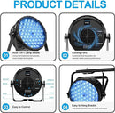 BETOPPER DJ Light 2 Pack, 54x3W LED Par Lights, DMX Stage Lights Sound Activated, Strobe Wash Lighting for Wedding, Church, Party, Club, Concert and Festival Events (2) by GreenHaven Gardens
