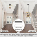 ANKYLHUA Small Black Gold Chandelier,6-Lights Ceiling Light Fixture E12,Adjustable Hight Pendant Lights Kitchen Island,Chandeliers for Dining Room Bedroom,Entryway,Foyer by CozyNest Decor