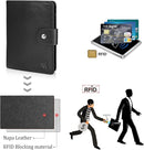 Polare Luxury RFID Blocking Leather Passport Holder Travel Wallet For Men and Women (Black(Snap Version)) by TinyTreasures Baby Boutique
