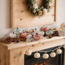 Artmag 25 PCS Pumpkin Decor Set, Artificial Fabric Pumpkins Decor with Acorns, Pinecones, Berries, Maple Leaves for Fall Halloween Thanksgiving Decorations Home Table by CozyNest Decor