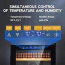 Tylza Cigar Humidor Cabinet 50L, Temp & Humidity Control Electric Humidors for Cigars, 370 Cigars, Digital Hygrometer, Safety Lock, Cigar Humidors with Cedar Wood Drawer Shelves, Cigar Gifts for Men by CozyNest Decor